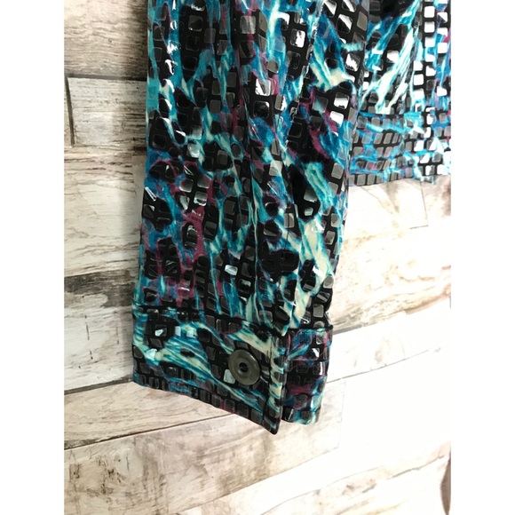 Elementz Tile Mosaic Print Jacket Sz. M - Picture 6 of 6